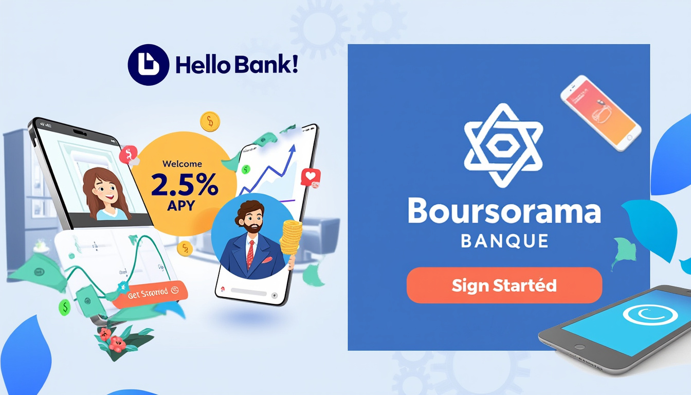 Hello Bank ! vs Boursorama Banque : comparatif des offres de bienvenue.